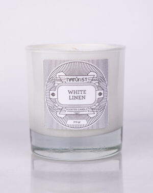 Naturist Scented Candle Art White Linen 210 gr